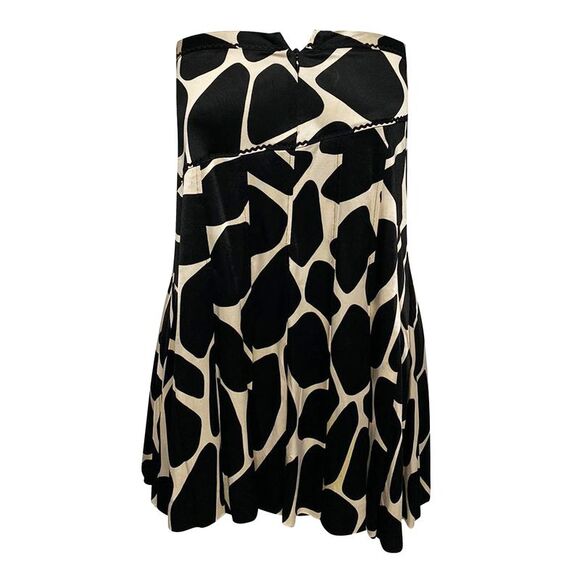 Moschino Cheap and Chic Pleated Skirt in Animal Print Rayon